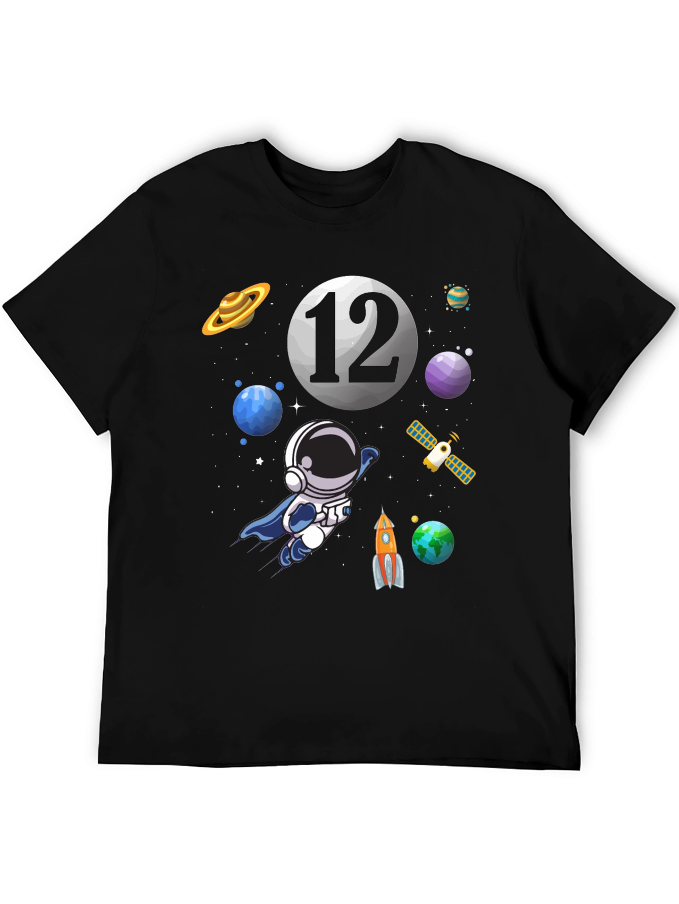 Space Theme Birthday T-Shirt - 12
