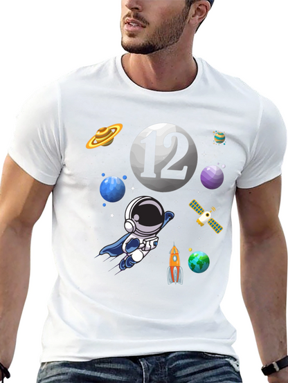 Space Theme Birthday T-Shirt - 12