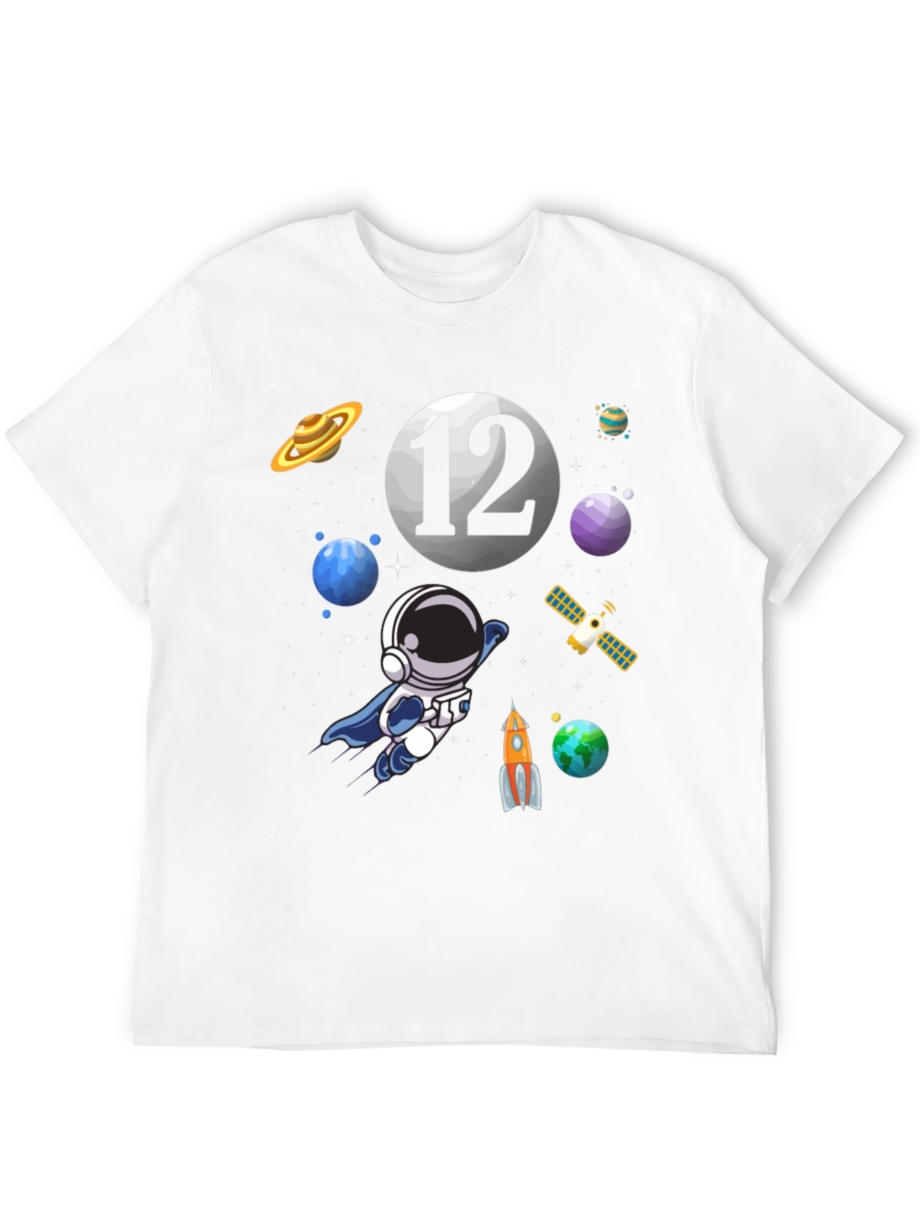 Space Theme Birthday T-Shirt - 12