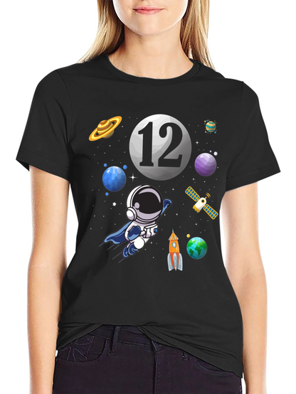 Space Theme Birthday T-Shirt - 12