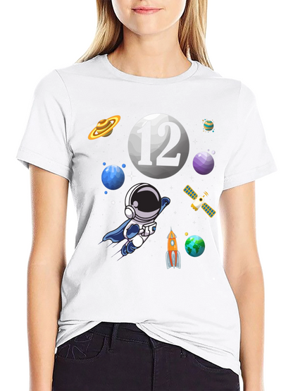 Space Theme Birthday T-Shirt - 12