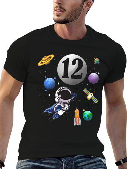 Space Theme Birthday T-Shirt - 12