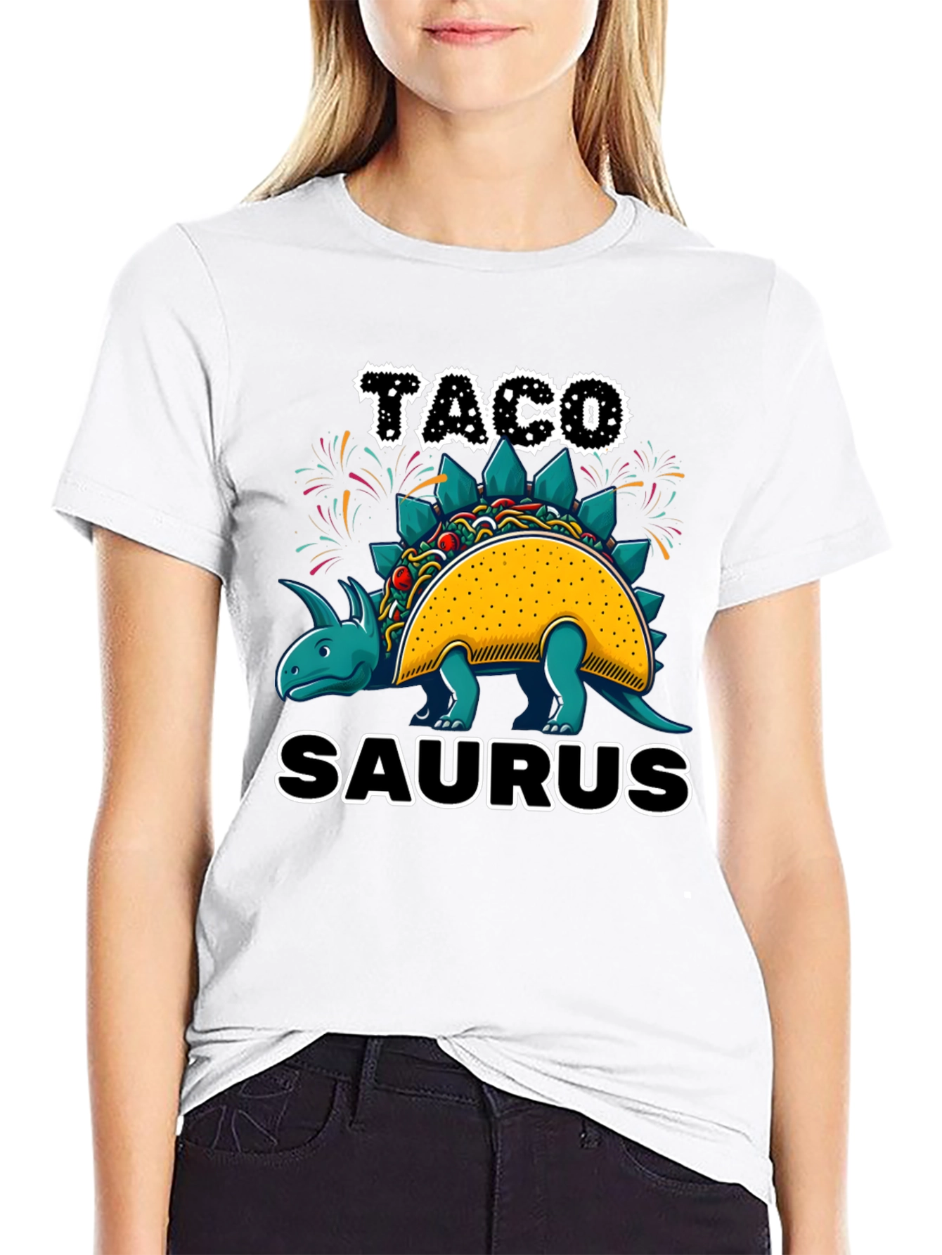 Taco-Saurus Black T-Shirt