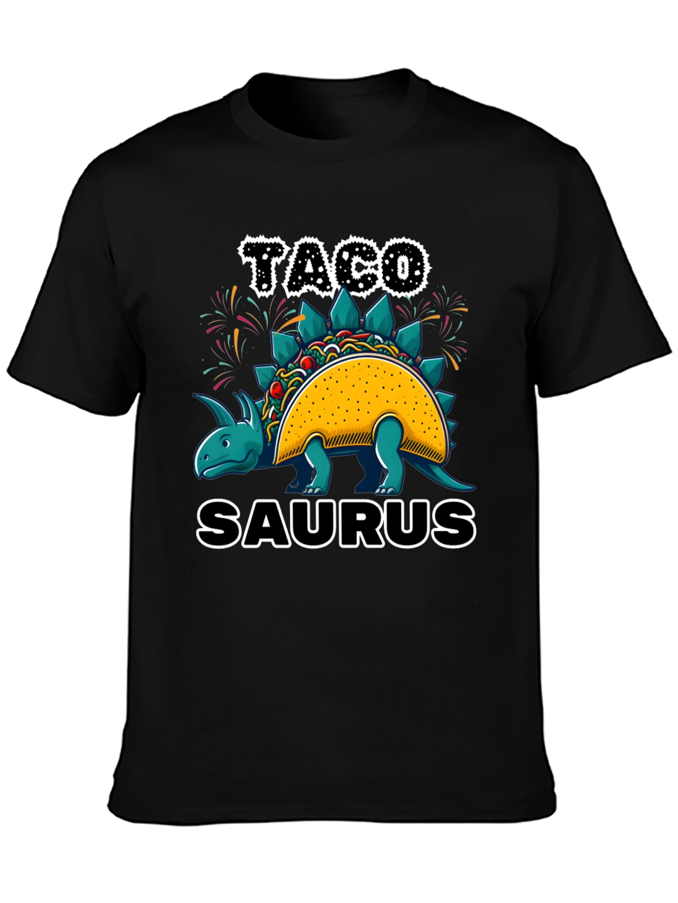 Taco-Saurus Black T-Shirt