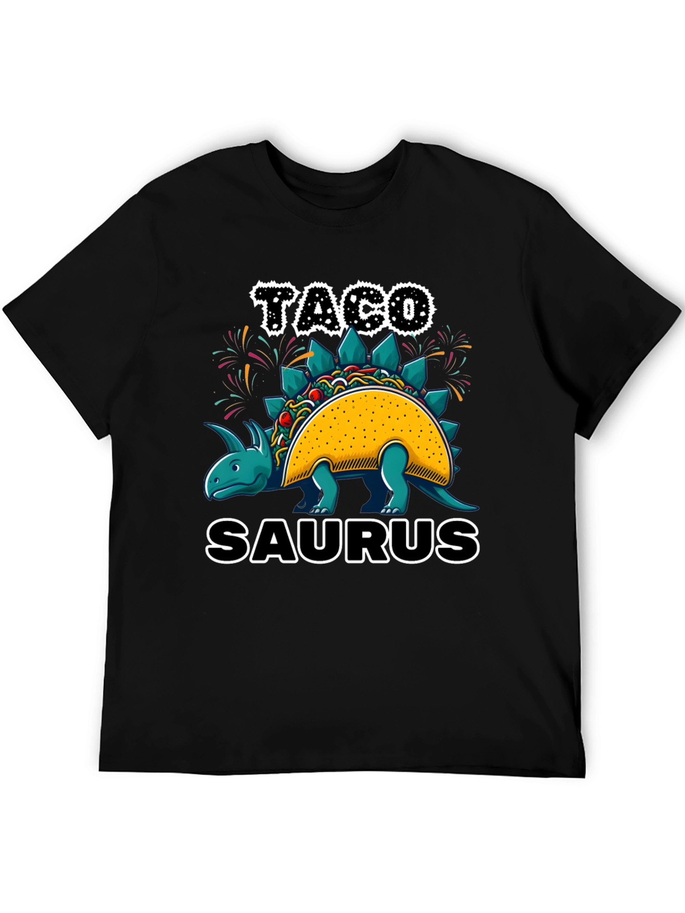 Taco-Saurus Black T-Shirt