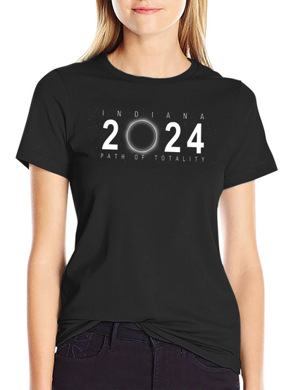 Indiana 2024 Path of Totality Eclipse T-Shirt