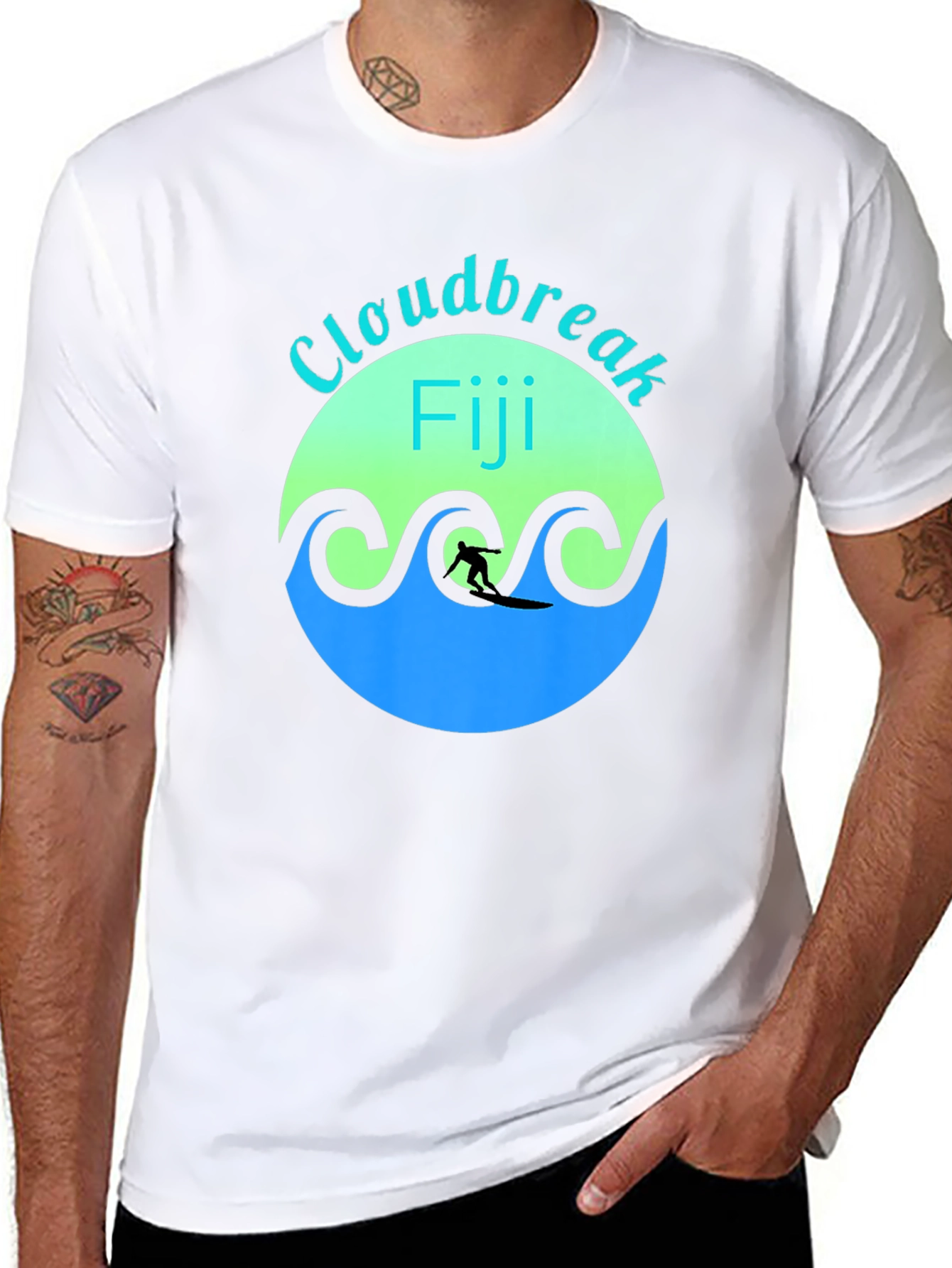 Cloudbreak Fiji Surfing Graphic Tee