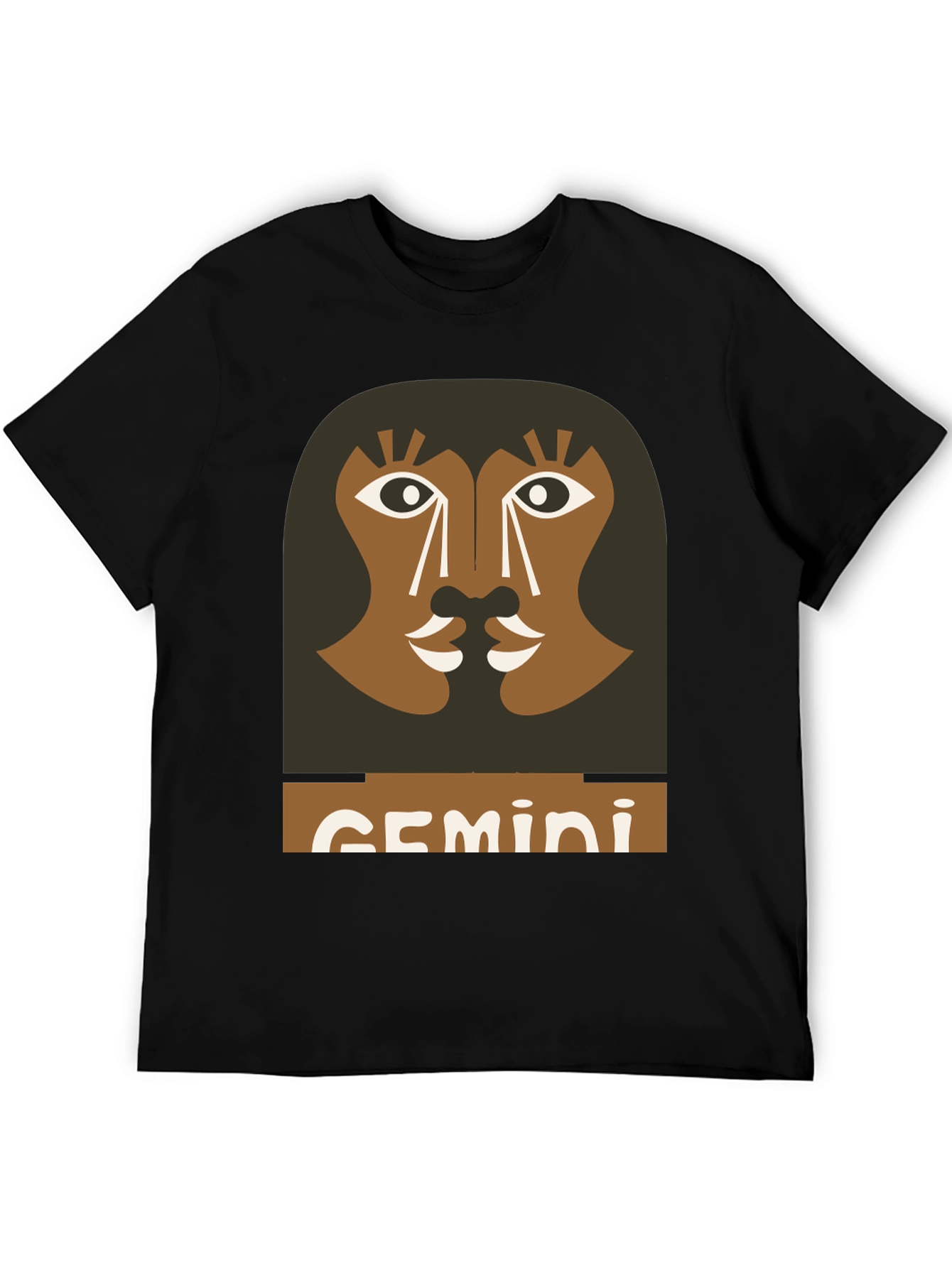 Gemini Zodiac Graphic Tee - Black