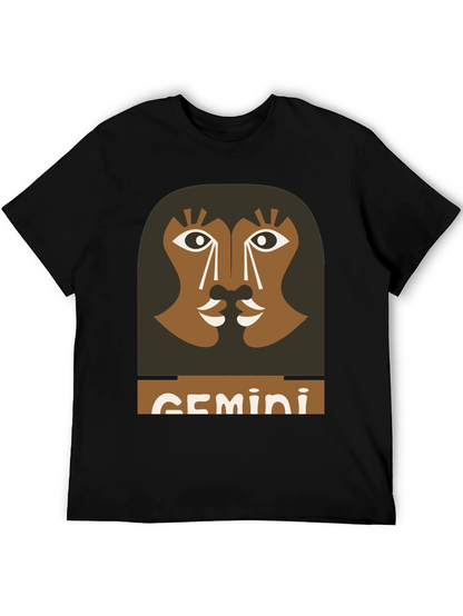 Gemini Zodiac Graphic Tee - Black