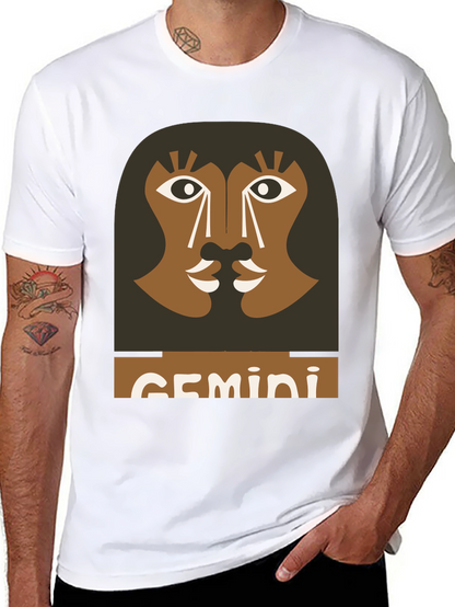 Gemini Zodiac Graphic Tee - Black