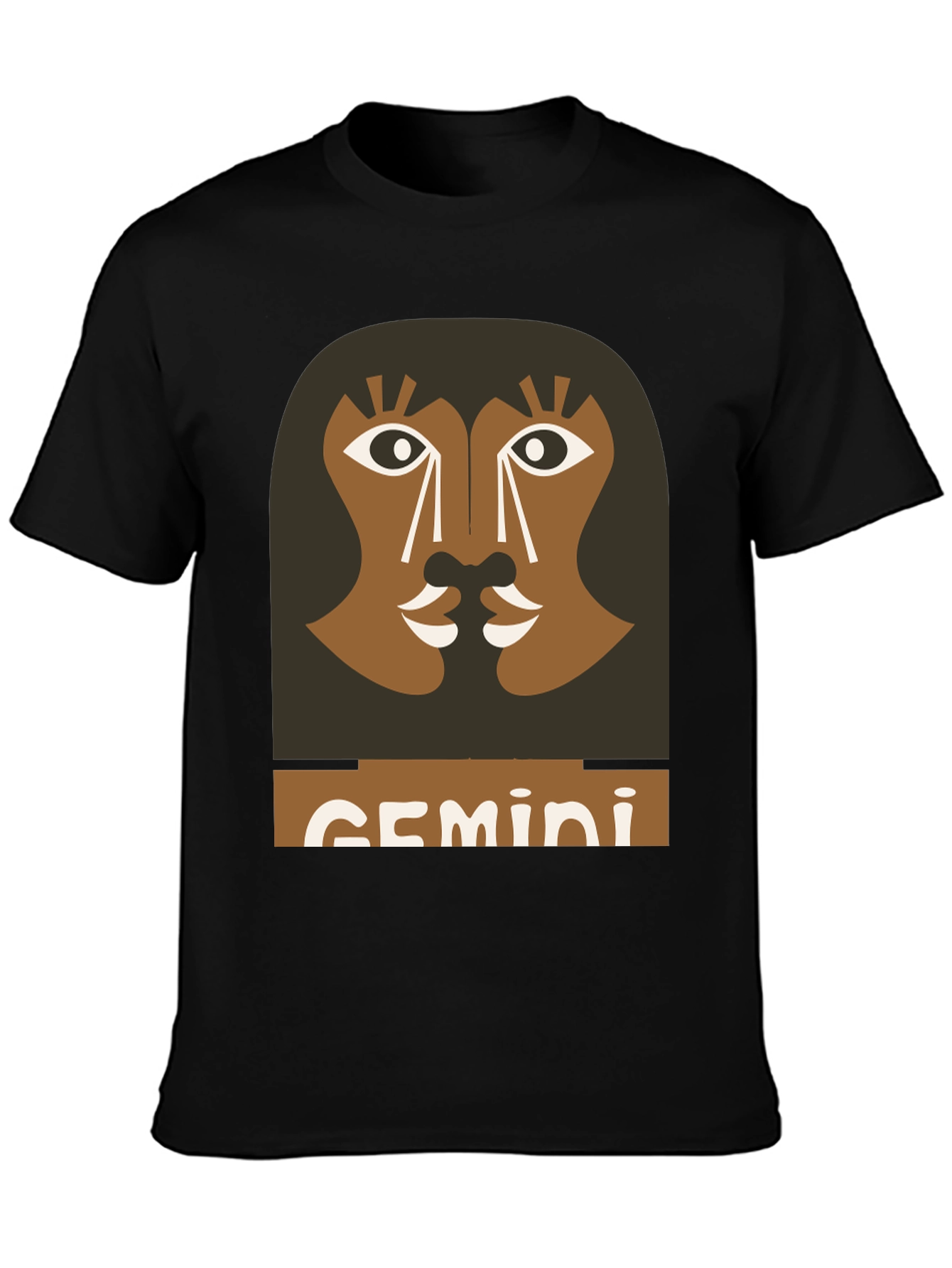 Gemini Zodiac Graphic Tee - Black