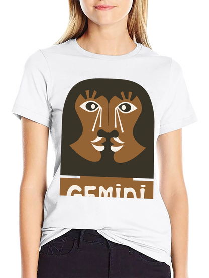 Gemini Zodiac Graphic Tee - Black