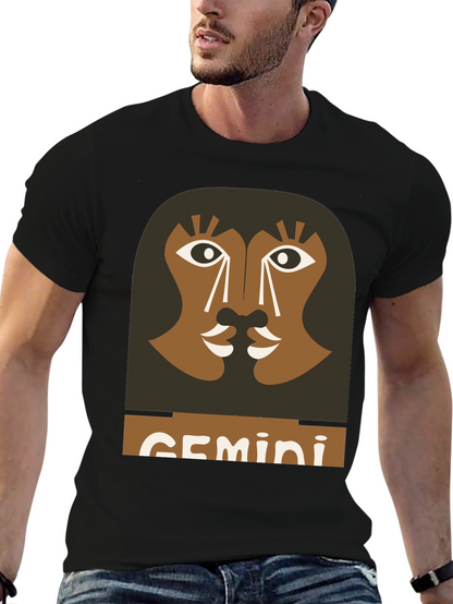 Gemini Zodiac Graphic Tee - Black