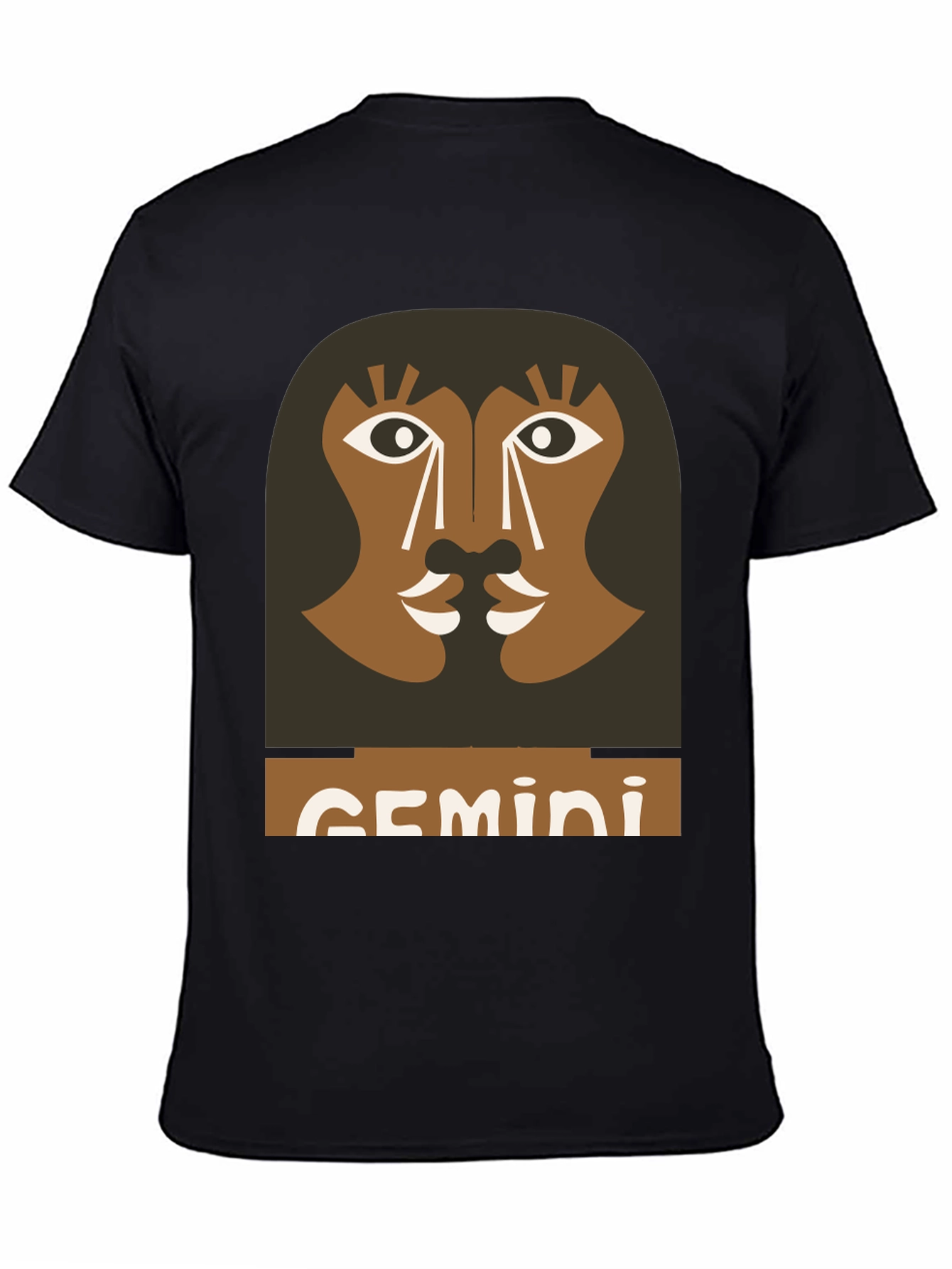 Gemini Zodiac Graphic Tee - Black