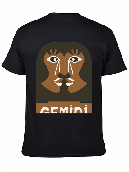 Gemini Zodiac Graphic Tee - Black
