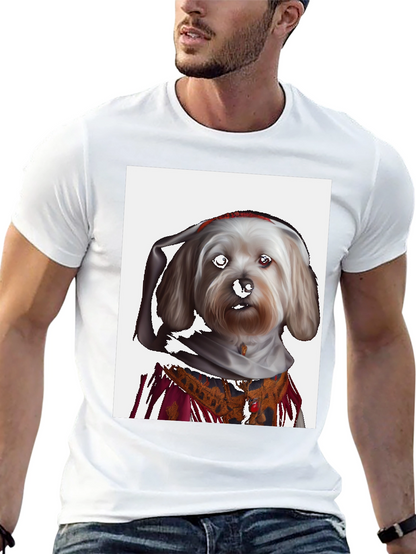 Dog Art T-Shirt - Funny Pet Portrait Tee