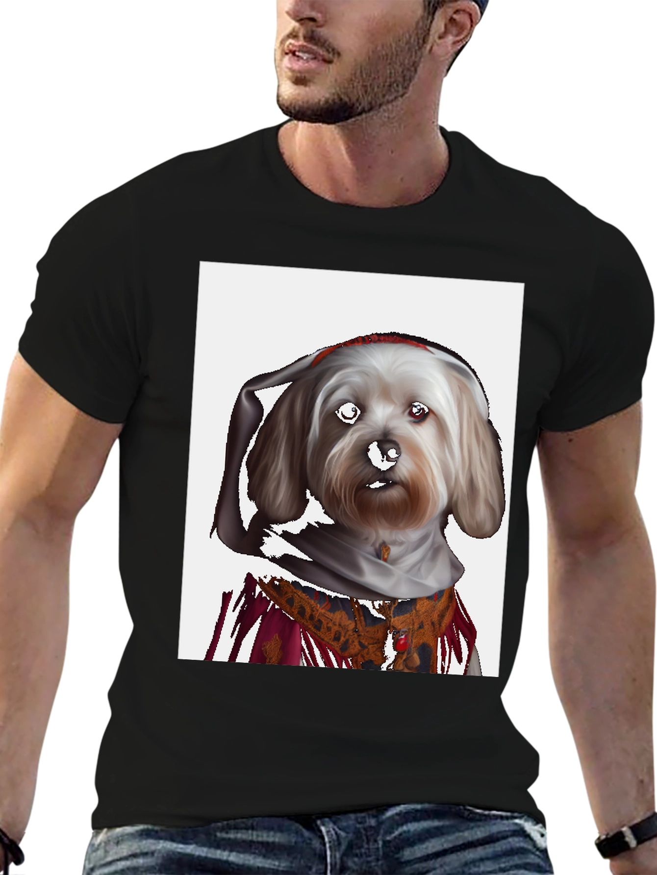 Dog Art T-Shirt - Funny Pet Portrait Tee
