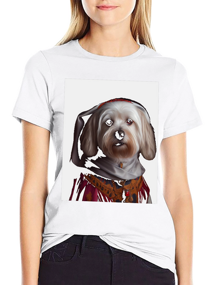 Dog Art T-Shirt - Funny Pet Portrait Tee