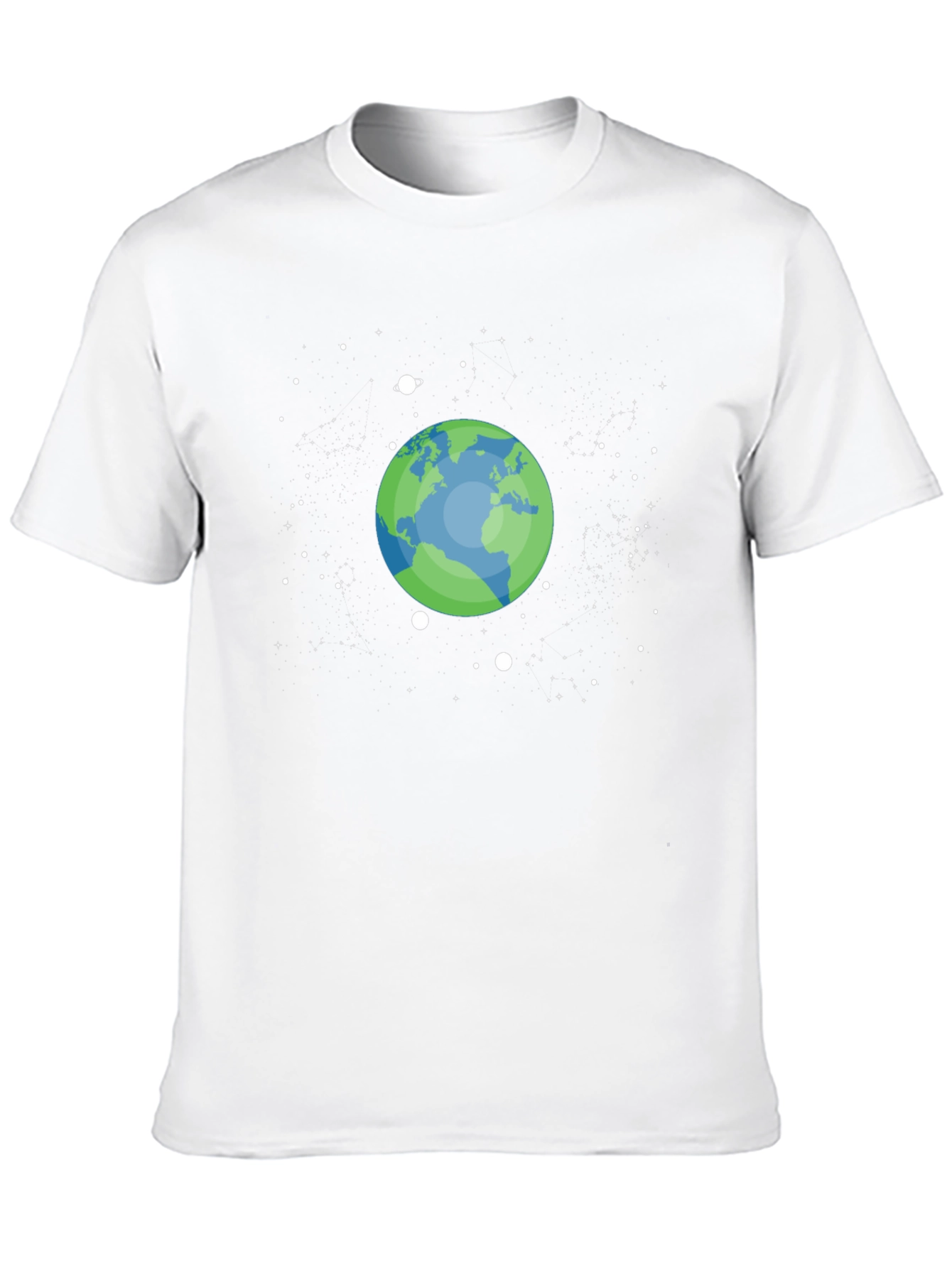 Earth Space Graphic T-Shirt - Black Cotton Tee