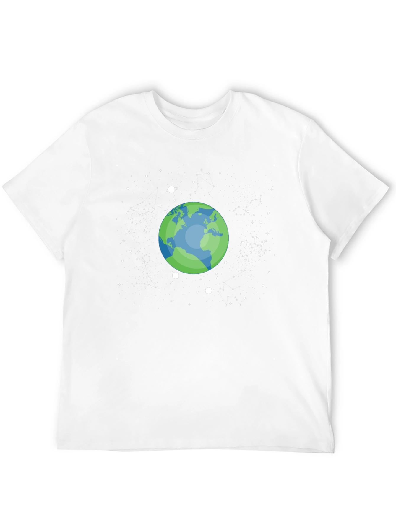 Earth Space Graphic T-Shirt - Black Cotton Tee