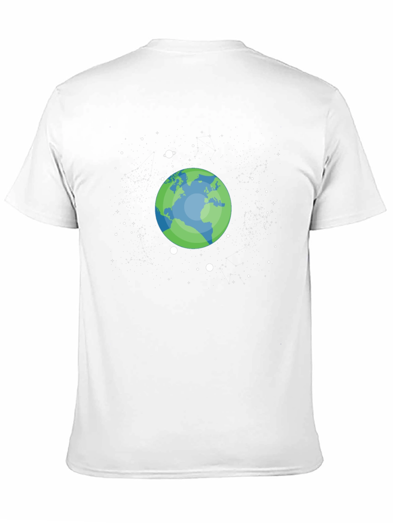 Earth Space Graphic T-Shirt - Black Cotton Tee