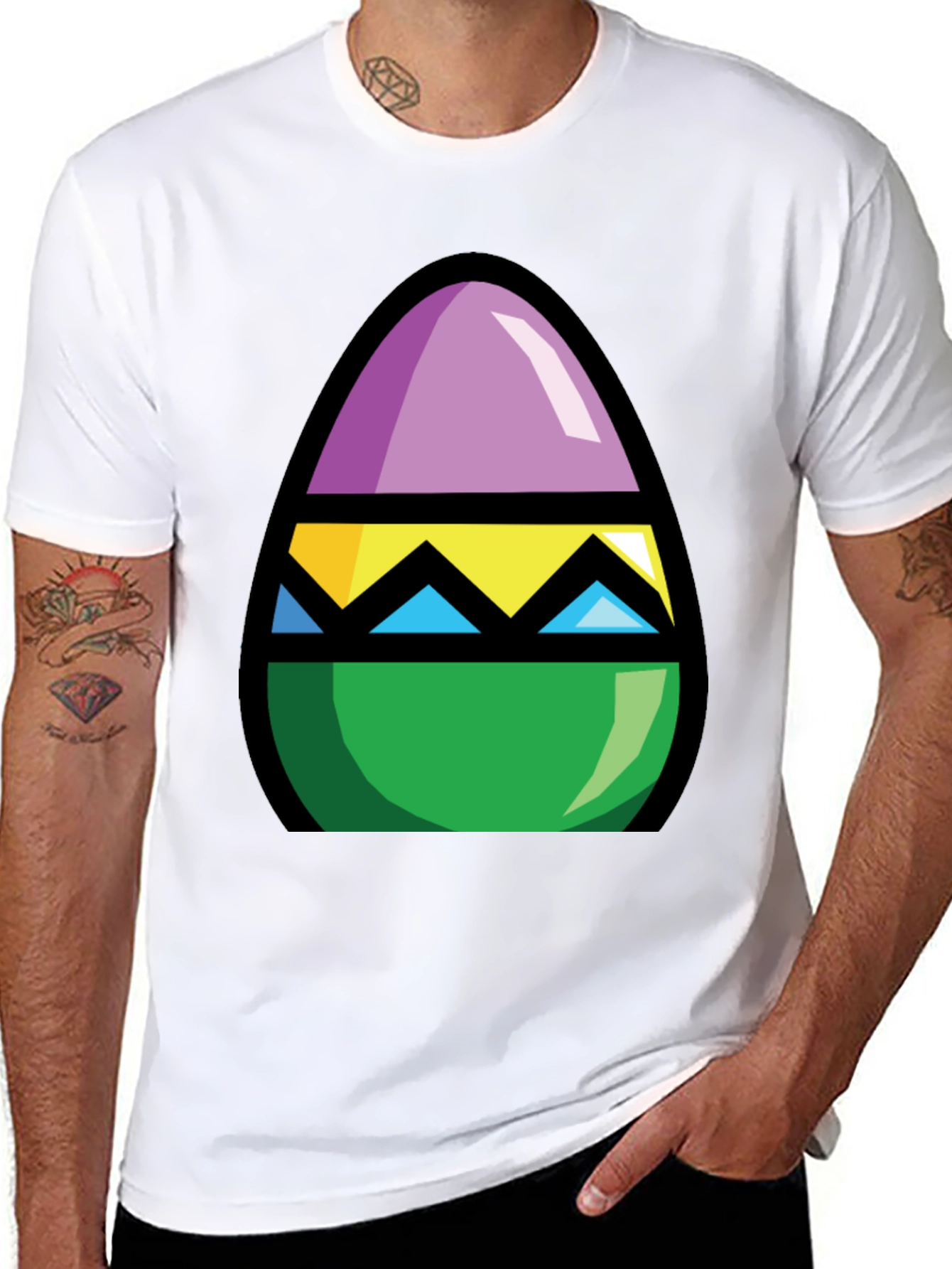Easter Egg Graphic Tee - Fun Holiday Apparel