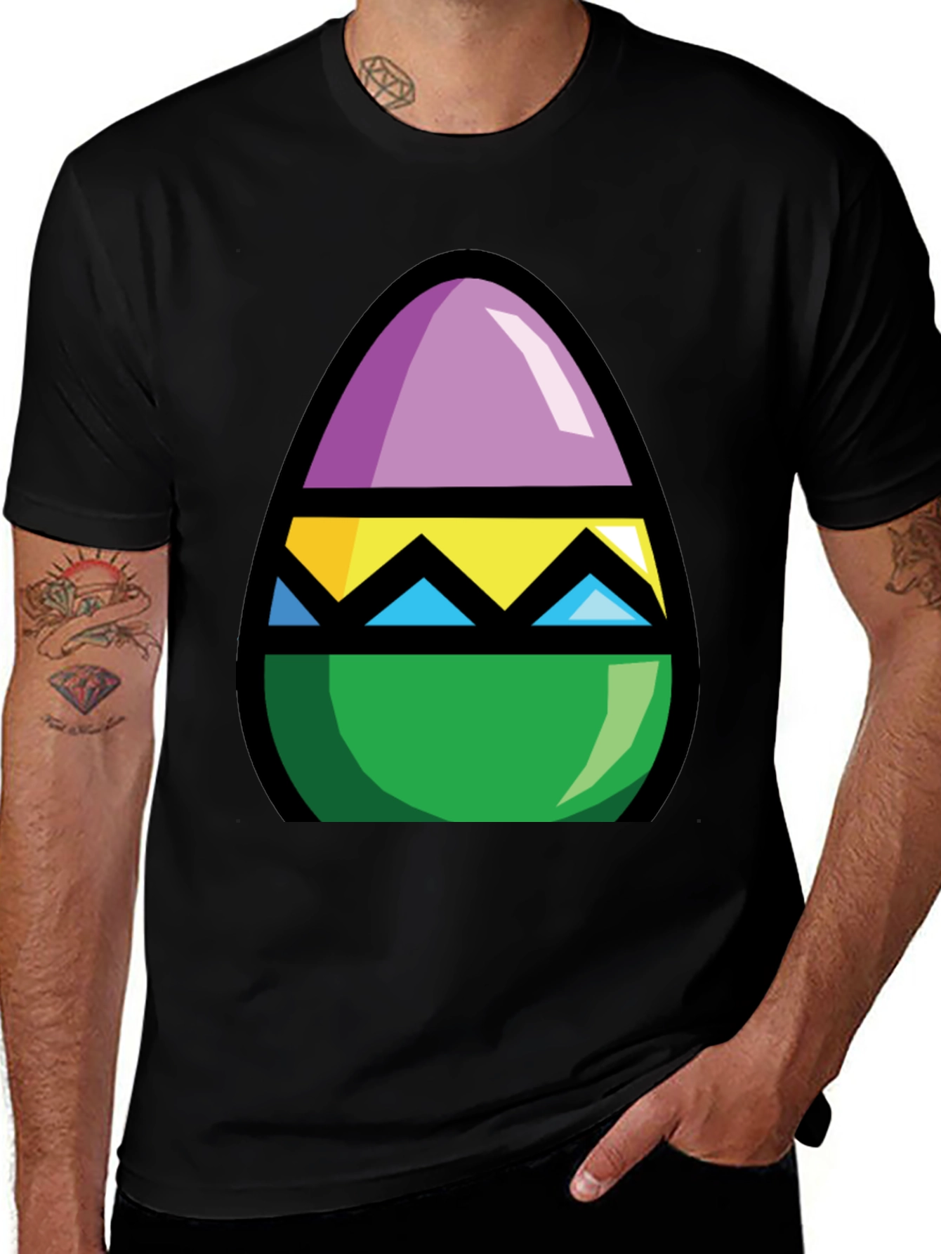 Easter Egg Graphic Tee - Fun Holiday Apparel