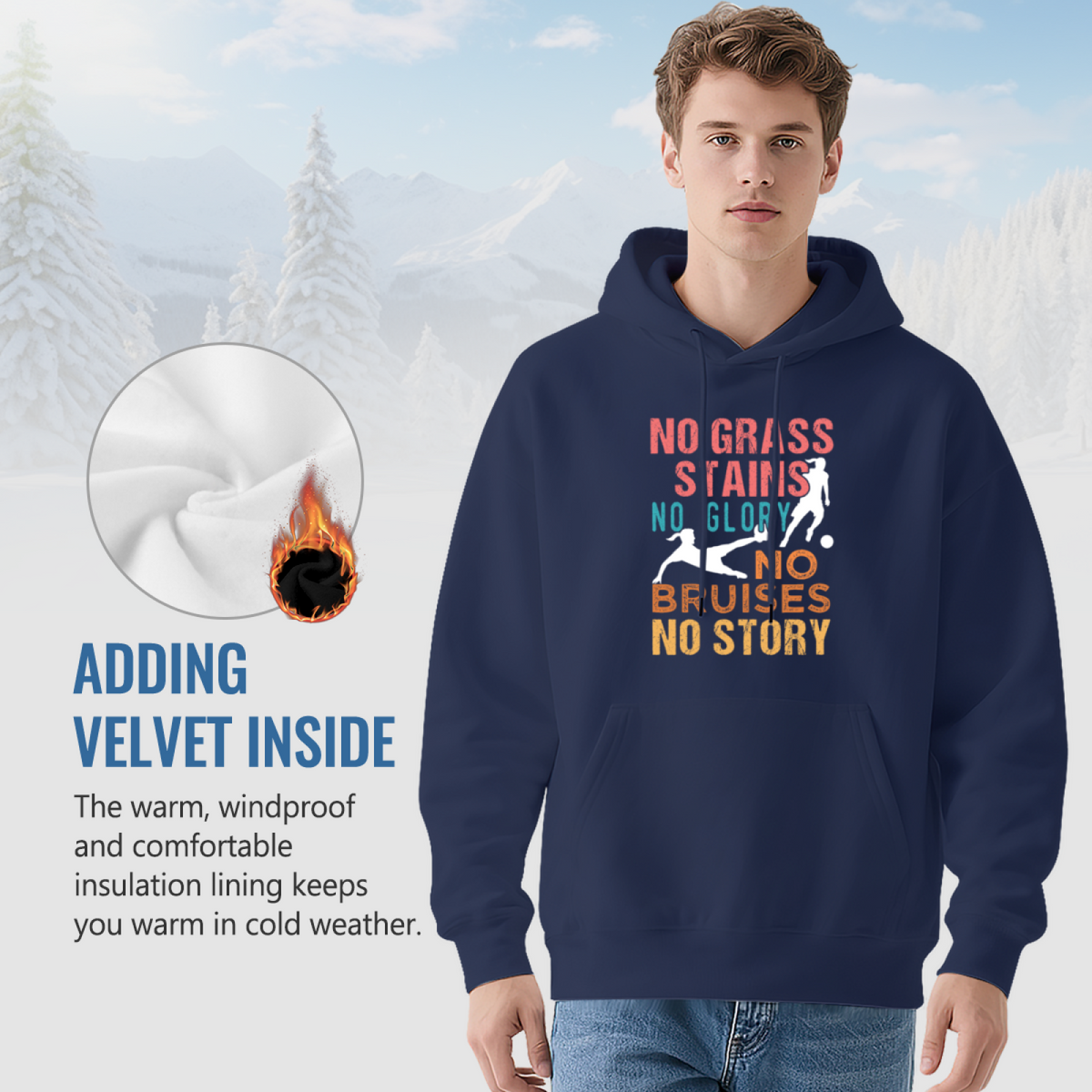 Soccer Stains & Glory No Bruises Hoodie