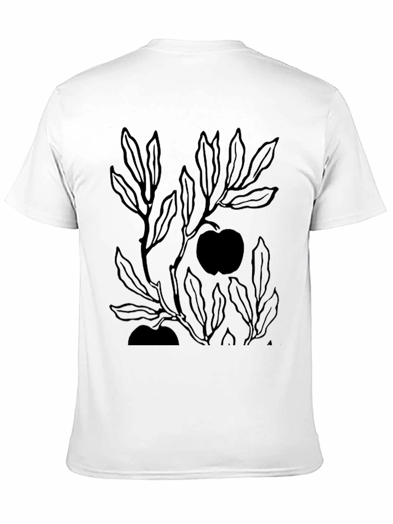 Mens Black Graphic Tee - Apple Tree
