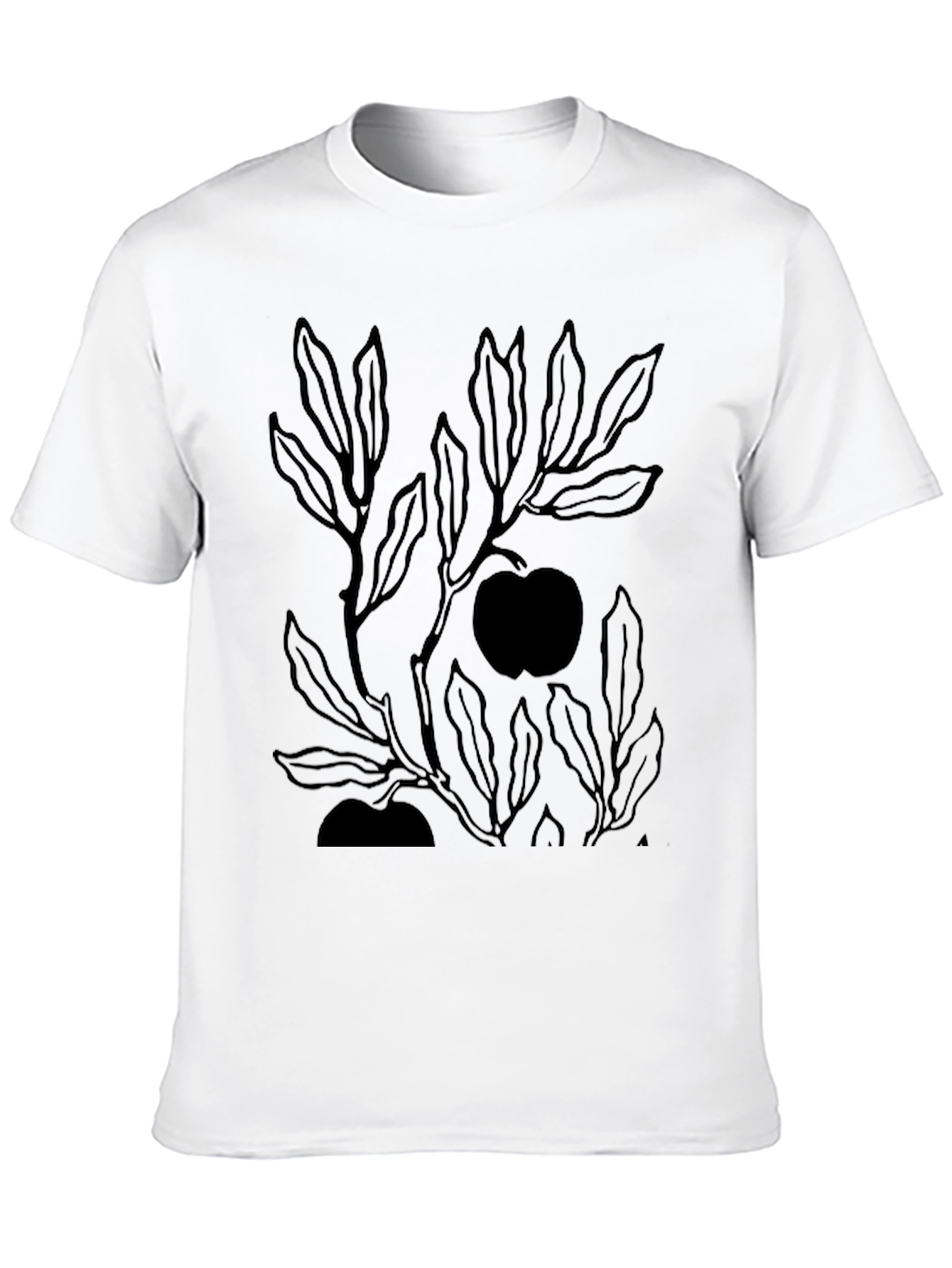 Mens Black Graphic Tee - Apple Tree
