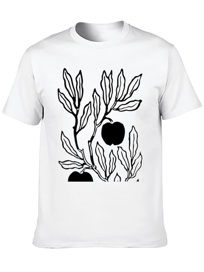 Mens Black Graphic Tee - Apple Tree