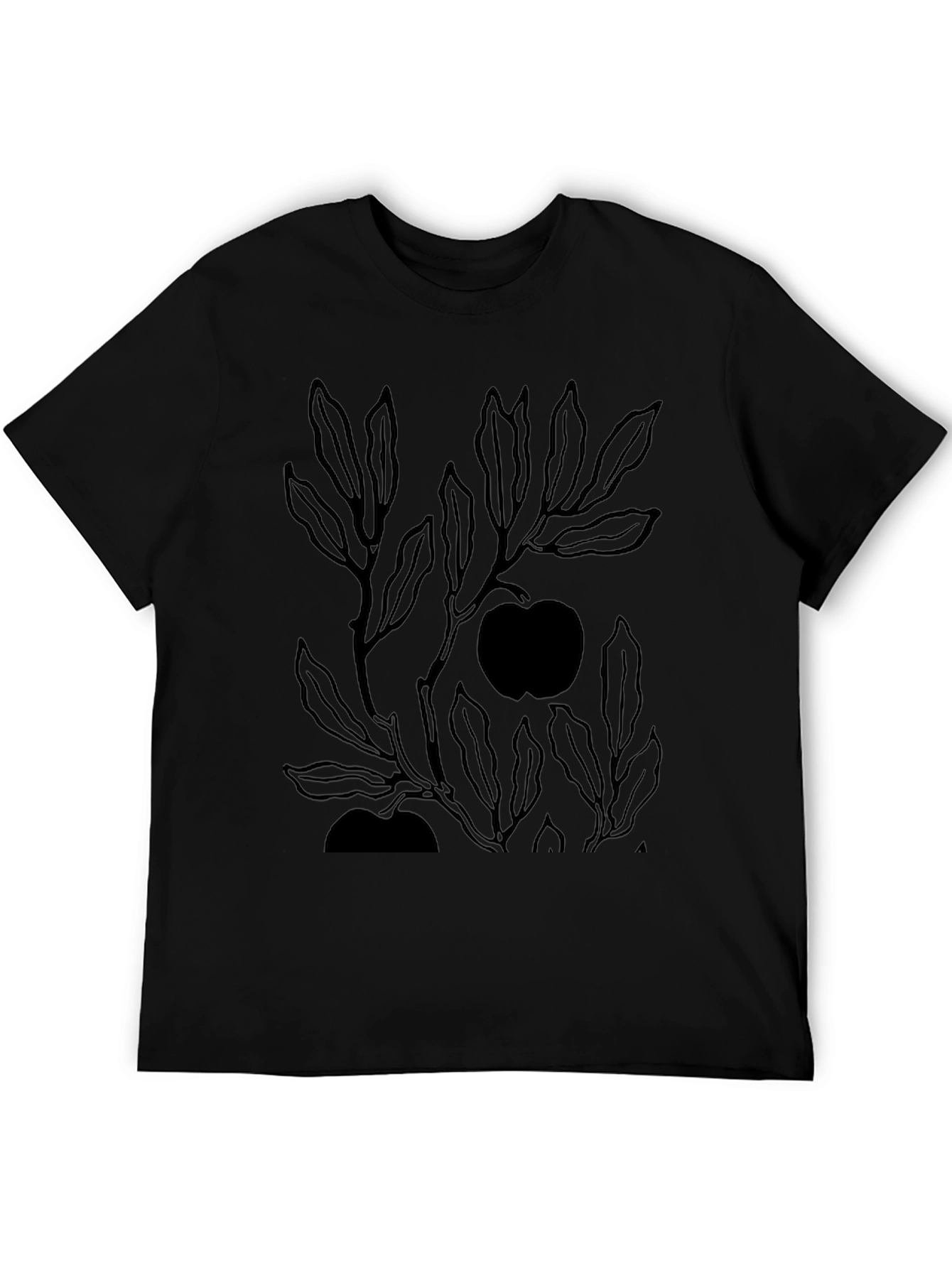 Mens Black Graphic Tee - Apple Tree