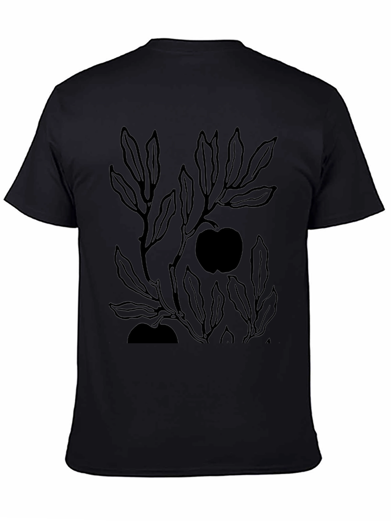 Mens Black Graphic Tee - Apple Tree