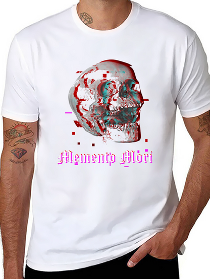 Memento Mori Skull Graphic Tee - Black