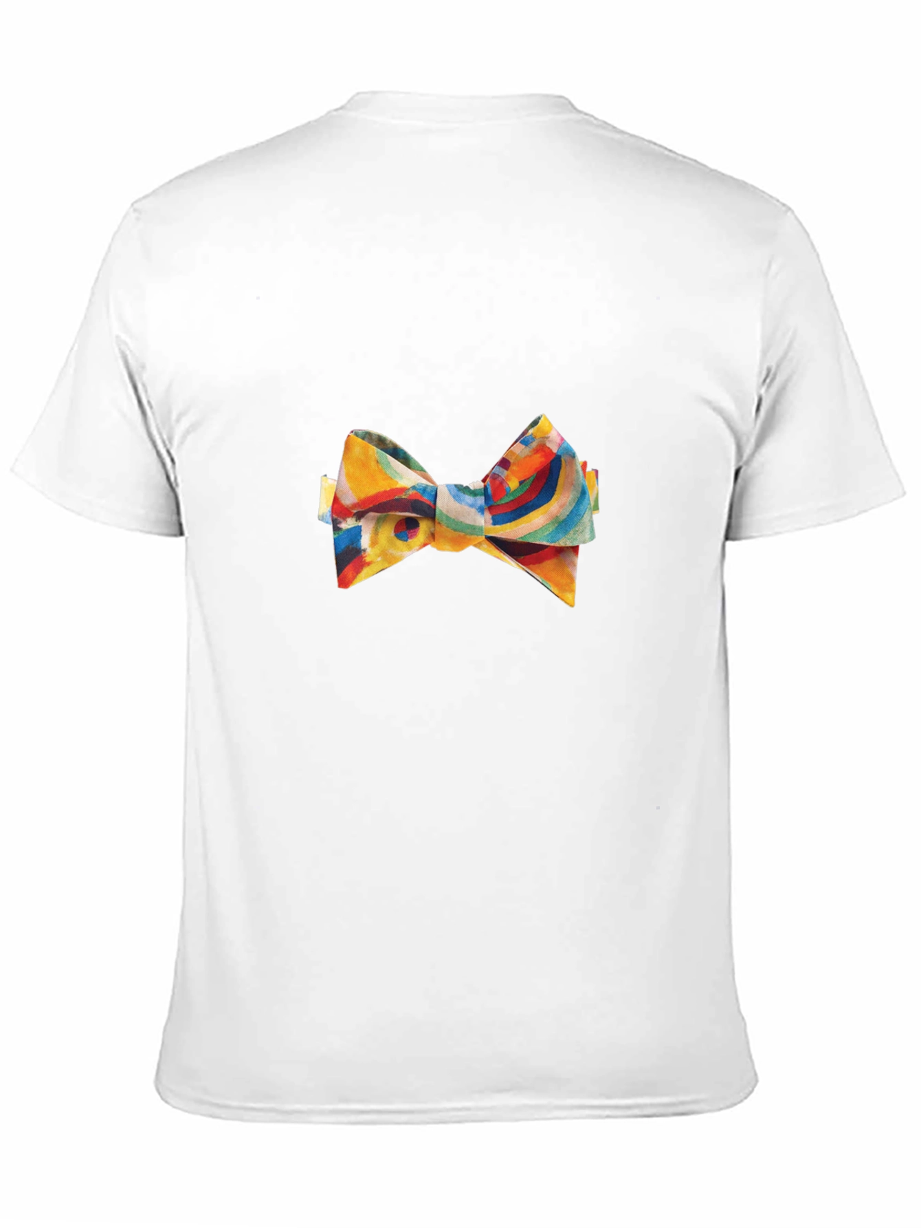 Abstract Bow Tie Graphic Black Tee