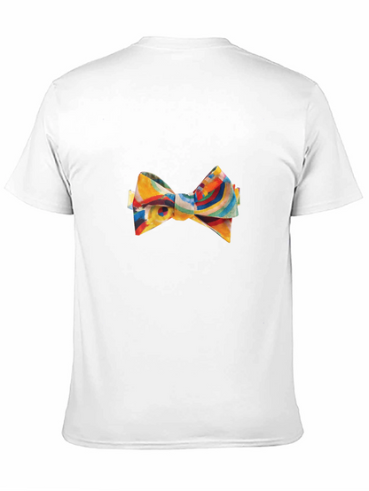 Abstract Bow Tie Graphic Black Tee