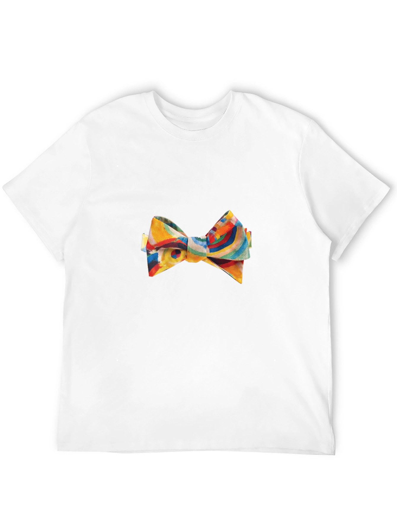 Abstract Bow Tie Graphic Black Tee