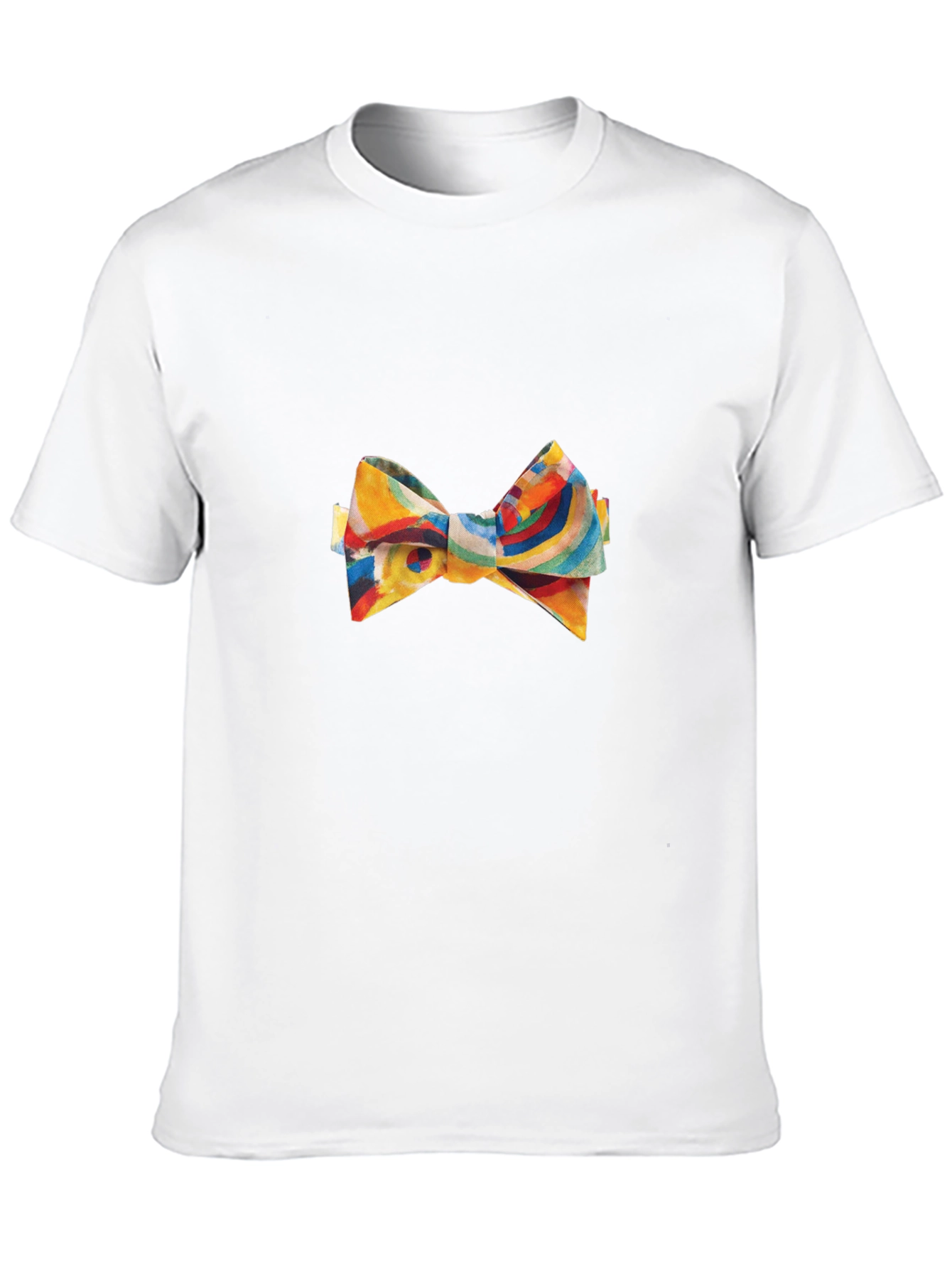 Abstract Bow Tie Graphic Black Tee