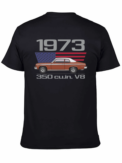 1973 Classic Car T-Shirt - V8 Engine Tee