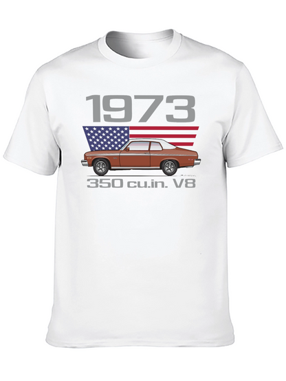1973 Classic Car T-Shirt - V8 Engine Tee