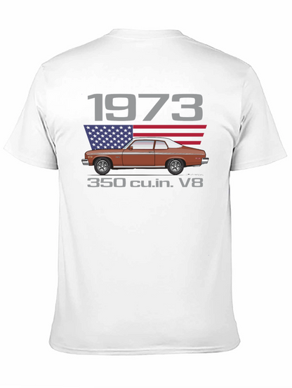 1973 Classic Car T-Shirt - V8 Engine Tee