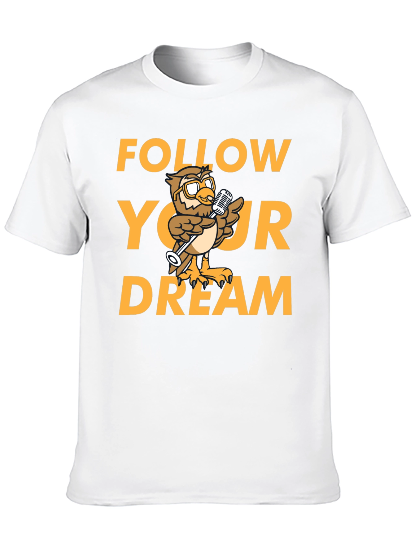 Follow Your Dream Owl Graphic Black T-Shirt