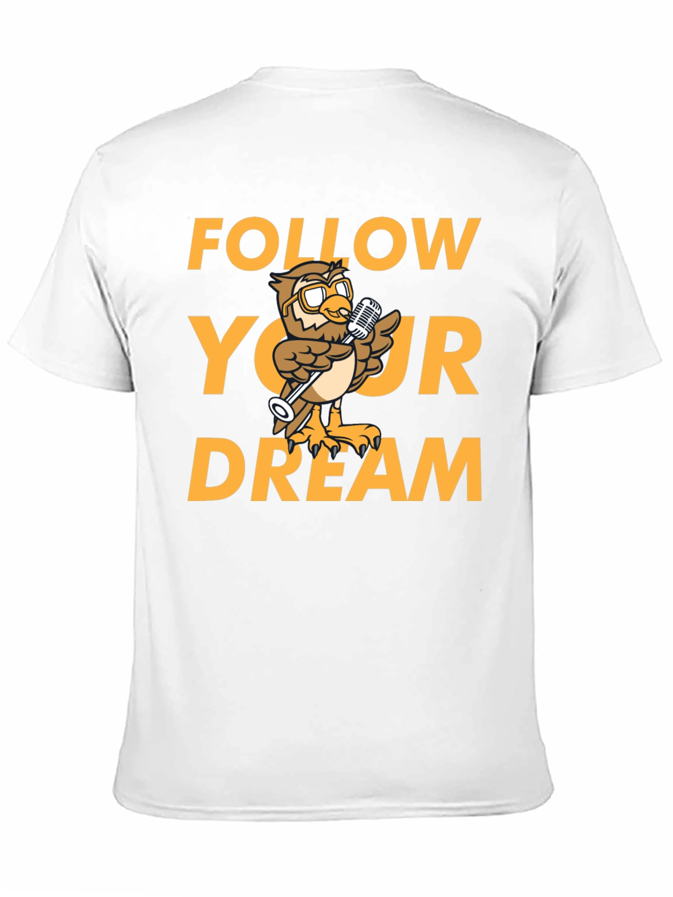 Follow Your Dream Owl Graphic Black T-Shirt
