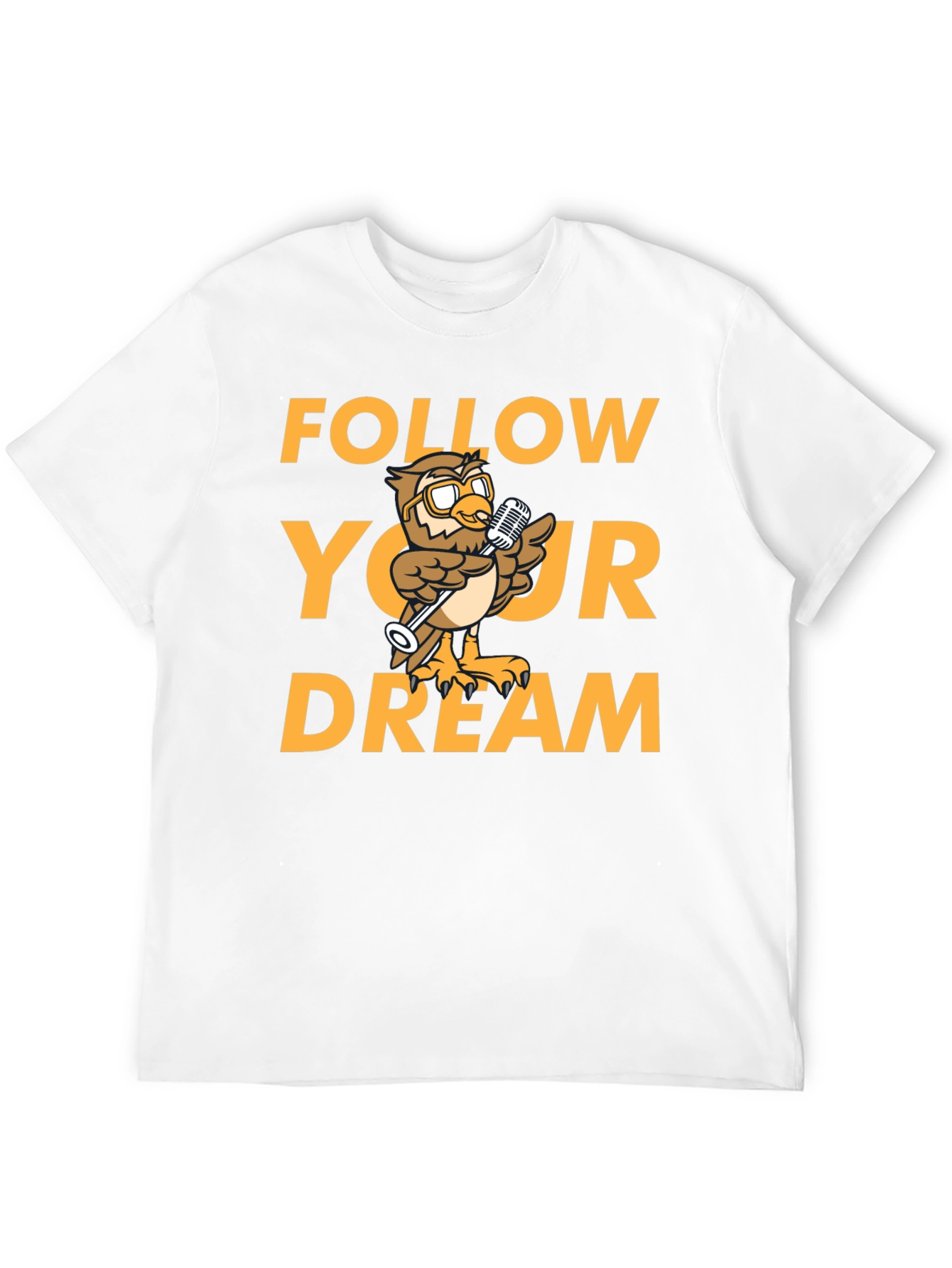 Follow Your Dream Owl Graphic Black T-Shirt