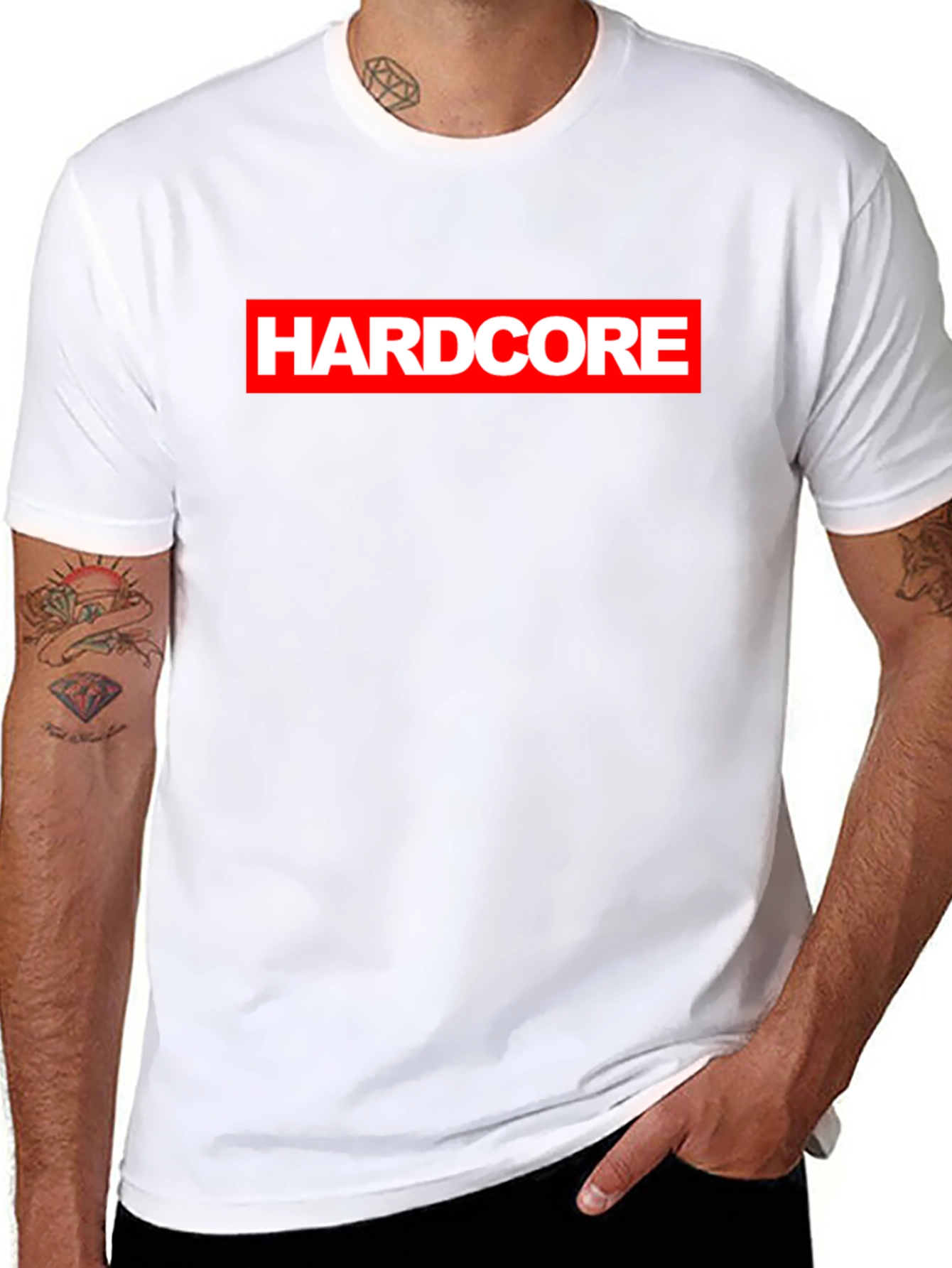 Hardcore Logo Black Graphic T-Shirt