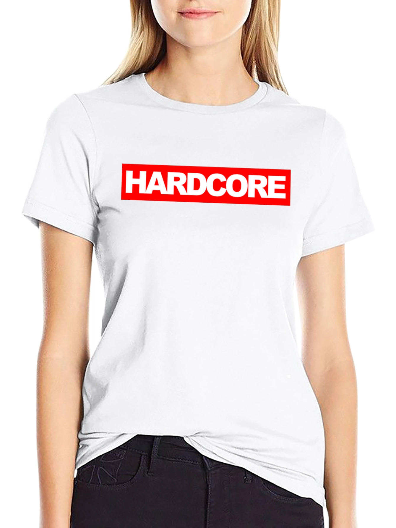 Hardcore Logo Black Graphic T-Shirt