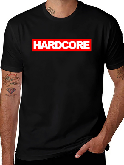 Hardcore Logo Black Graphic T-Shirt