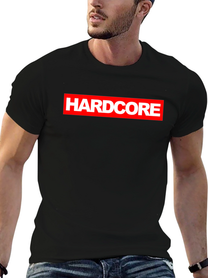 Hardcore Logo Black Graphic T-Shirt