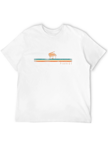 Pianist Retro Graphic T-Shirt