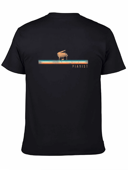 Pianist Retro Graphic T-Shirt
